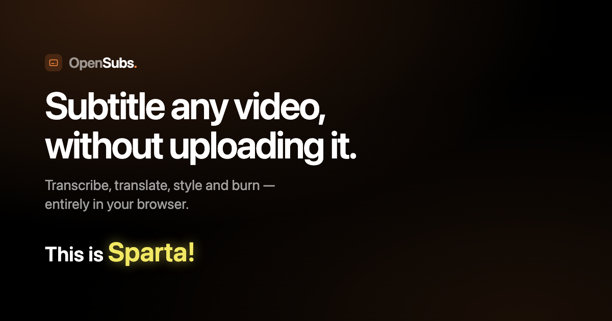 Free AI subtitle generator that runs in your browser